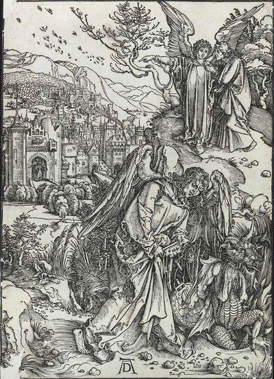 The Angel with the Key of the Bottomless Pit by Albrecht Dürer